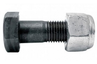 Obrázok pre Skrutka s maticou M12 x 1,25 x 45 mm na klince rotačných brán Breviglieri, Regent, Schmotzer