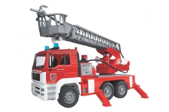 Obrázok pre Bruder - požiarne auto MAN s rebríkom vrátane svetelného a zvukového modulu