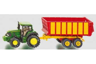 Obrázok pre Siku - traktor John Deere sa silážnym vozidlom 1:87