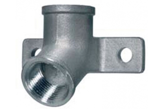 Obrázok pre Držiak napájacích ventilov pre ošípané nástenný nerezový z 1/2 na 1/2 "sklon 45 °