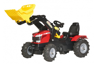 Obrázok pre Rolly Toys - šlapací traktor MF 8650 s nakladačem a pneumatikami plněnými vzduchem