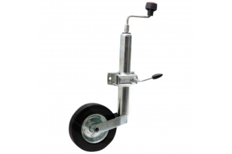 Obrázok pre Opěrné kolečko k přívěsu, přívěsnému vozíku nosnost 150 kg trubka 48 mm včetně držáku