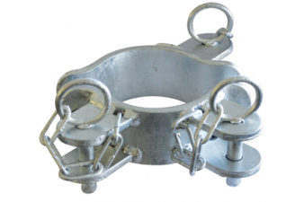Obrázok pre Stájová trubková spona Cosnet 3 směry pro trubky 102 mm 2 ks s řetězy a kolíky