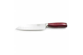 Obrázok pre Kuchyňský nůž SANTOKU 18 cm RUBY rovný dřevěná střenka dárková kazeta