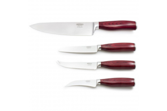 Obrázok pre Luxusní sada 4 profi kuchařské nože RUBY PARTY dřevěná střenka dárková kazeta