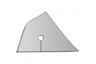 Obrázok pre Výměnný díl trojúhelník pravý Dura Maxx na pluh Lemken, Ostroj 357 x 219 x 10 mm Agropa