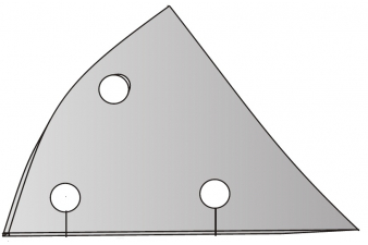 Obrázok pre Výměnný díl trojúhelník levý na pluh Lemken, Ostroj typ C2KL 289 x 216 x 10 mm Agropa