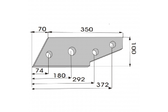 Obrázok pre Plaz zadní na roudnický pluh PH1-403 Ross Roudnice 420 x 100 mm AgropaGroup