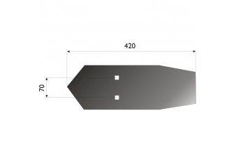 Obrázok pre Radlice střední zesílená 420 x 10 mm na vyorávač brambor Pearson AgropaGroup