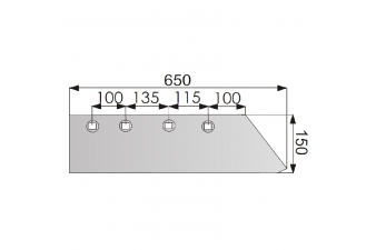 Obrázok pre Pluhové ostří pravé na roudnický pluh PHX40 Ross Roudnice 650 x 150 mm AgropaGroup