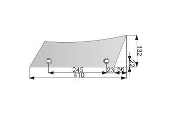Obrázok pre Výměnný díl odhrnovačky trojúhelník levý na pluh Gregoire Besson A6 AgropaGroup
