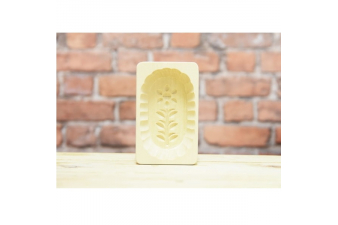 Obrázok pre Dřevěná forma na máslo vzor kvítek forma 13 x 8 x 3 cm máslo 125 g
