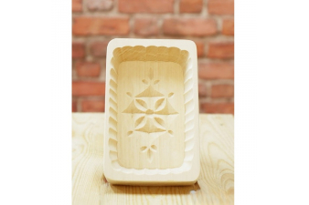 Obrázok pre Dřevěná forma na máslo velká vzor vločka forma 17 x 10,5 x 3,5 cm máslo 250 g