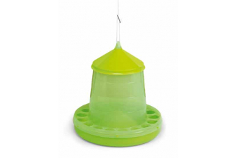 Obrázok pre Závěsné krmítko plastové Gaun pro slepice, drůbež na 4 kg průhledné citrónově zelené