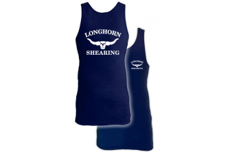 Obrázok pre Prodloužené bavlněné tílko Longhorn velikost XL barva námořní tmavě modrá