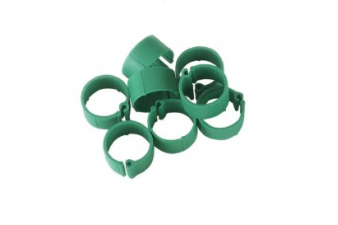 Obrázok pre Zámkové kroužky na slepice a kachny 16 mm zelený 20 ks