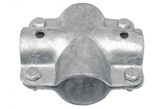 Obrázok pre Stájová křížová spona dvojdílná se 4 šrouby průměr A 60 mm B 48 mm
