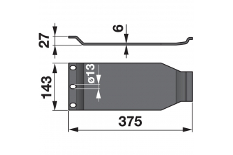 Obrázok pre 938966.0 Plaz na diskové sekačky Claas 375 x 143 mm Frank