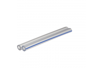 Obrázok pre Dvojitá PVC vzduchová hadice podtlaková k pulzátoru dojení 13 x 7 mm modrý proužek metráž
