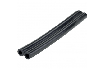 Obrázok pre Dvoitá gumová hadice na mléko 18,5 x 11,5 mm černá 2 červené pruhy DeLaval metráž