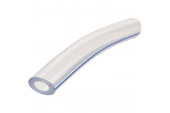 Obrázok pre PVC hadice na mléko 22 x 13 mm transparentní modrý proužek metráž