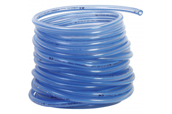 Obrázok pre PVC hadice na mléko 26 x 16 mm transparentní modrý proužek role 25 m