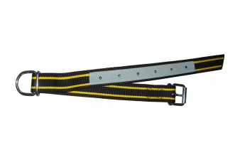 Obrázok pre Obojek pro skot, krávy černo žlutý trevira zesílený kůží 1300 x 40 mm D-kroužek