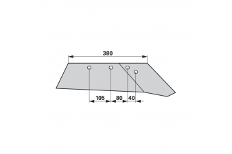 Obrázok pre Ostří pravé na pluh Regent 380 mm 33.18.404, DU 440 SR