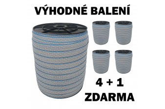 Obrázok pre Balení 4+1 ZDARMA - Ohradníková páska Profi line M+S 20 mm/200 m ResistLight 0,31 Ohm/m