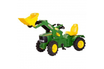 Obrázok pre Rolly Toys - šlapací traktor John Deere 6210 R s nakladačem a pneumatikami plněnými vzduch