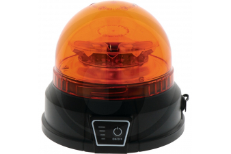 Obrázok pre LED AKU maják oranžový mgnetický na traktor, auto výstražný 12 LED 12V/24V průměr 157 mm