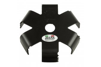 Obrázok pre Nůž na křovinořez zahnutý 6 zubů šířka řezu 155 mm otvor 25 mm na kypření půdy JOANS