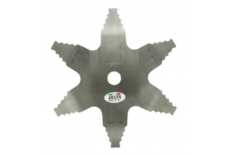 Obrázok pre Mulčovací nůž na křovinořez ozubený 6 zubů šířka řezu 260 mm otvor 25 mm tloušťka 2,6 mm