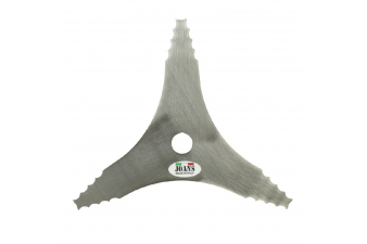 Obrázok pre Mulčovací nůž na křovinořez ozubený 3 zuby šířka řezu 300 mm otvor 25 mm tloušťka 2,6 mm
