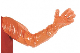 Obrázok pre Veterinární vyšetřovací rukavice 92 cm VETORANGE dlouhé 100 ks tloušťka 28,5 mikronů