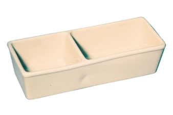 Obrázok pre Keramická kameninová miska dvojitá na krmivo, vodu pro drůbež, slepice, králíky