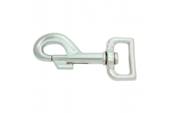 Obrázok pre Karabina rychloupínací otočná s D obrtlíkem délka 80 mm, šířka 26 mm, oko 25 mm pozink