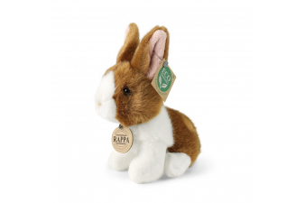Obrázok pre Plyšový králík bílo-hnědý sedící Rappa velikost 16 cm