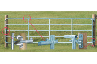 Obrázok pre Panelová pastevní brána délkově nastavitelná 4 až 5 m výška 110 cm pro elektrický ohradník