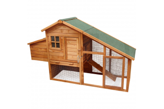 Obrázok pre Patrový kurník pro slepice s výběhem a kukaní, dřevěný kurník pro 3–5 slepic