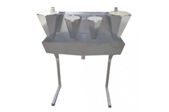 Obrázok pre 4 zinkované odkrvovače drůbeže střední a velké na opěrách Dominion DIT DICO