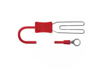 Obrázok pre Připojovací kabel k elektrickému ohradníku pro drát, lanko, pásku 1250 mm s okem M8