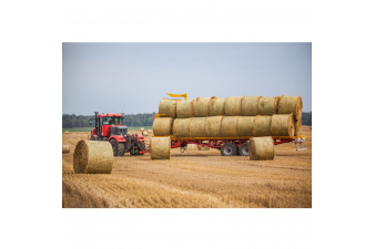 Obrázok pre Samonakládací vůz na kulaté balíky Kobzarenko PT 24 za traktor, elektroovládání