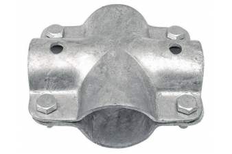 Obrázok pre Stájová křížová trubková spona dvojdílná se 4 šrouby průměr A 60 mm B 60 mm 2