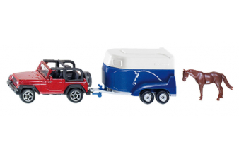 Obrázok pre Siku - Jeep s přívěsem na přepravu koní