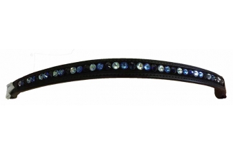 Obrázok pre Ozdobná čelenka k uzdičky kožená v čiernej farbe Magic Tack dĺžka 42 cm