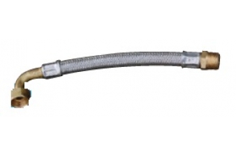 Obrázok pre Opletená hadica La Gee 1/2 "(samec) rovná / 1/2" (samica) zahnutá dĺžka 250 mm