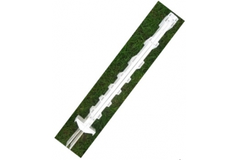 Obrázok pre Biely plastový stĺpik Standard 105 cm s oceľovou špičkou pre elektrický ohradník