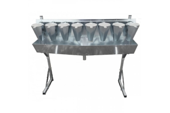 Obrázok pre 8 zinkovaných odkrvovačů hydiny strednej veľkosti na oporách Spiumatrice DIT DICO 8