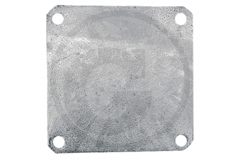 Obrázok pre Slepá príruba 4 ", 5", 6 "pre posúvač zinkovaná rozteč dier 150 x 150 mm